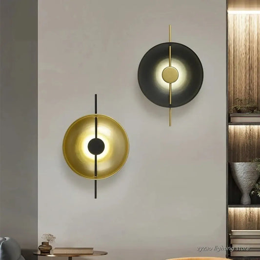 Applique Murale LATIC Noir & Laiton Design Sculptural