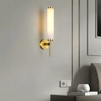 Applique Murale Tube Cuivre BRINDISI - Design Moderne Doré