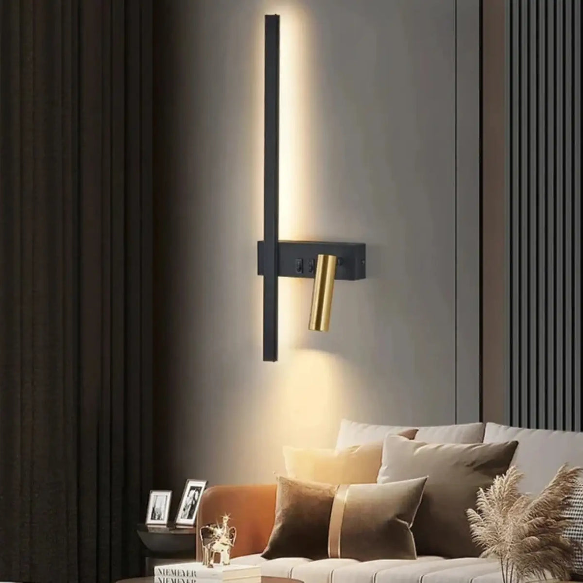 Applique Murale LED JUSTA : Design Noir Ajustable